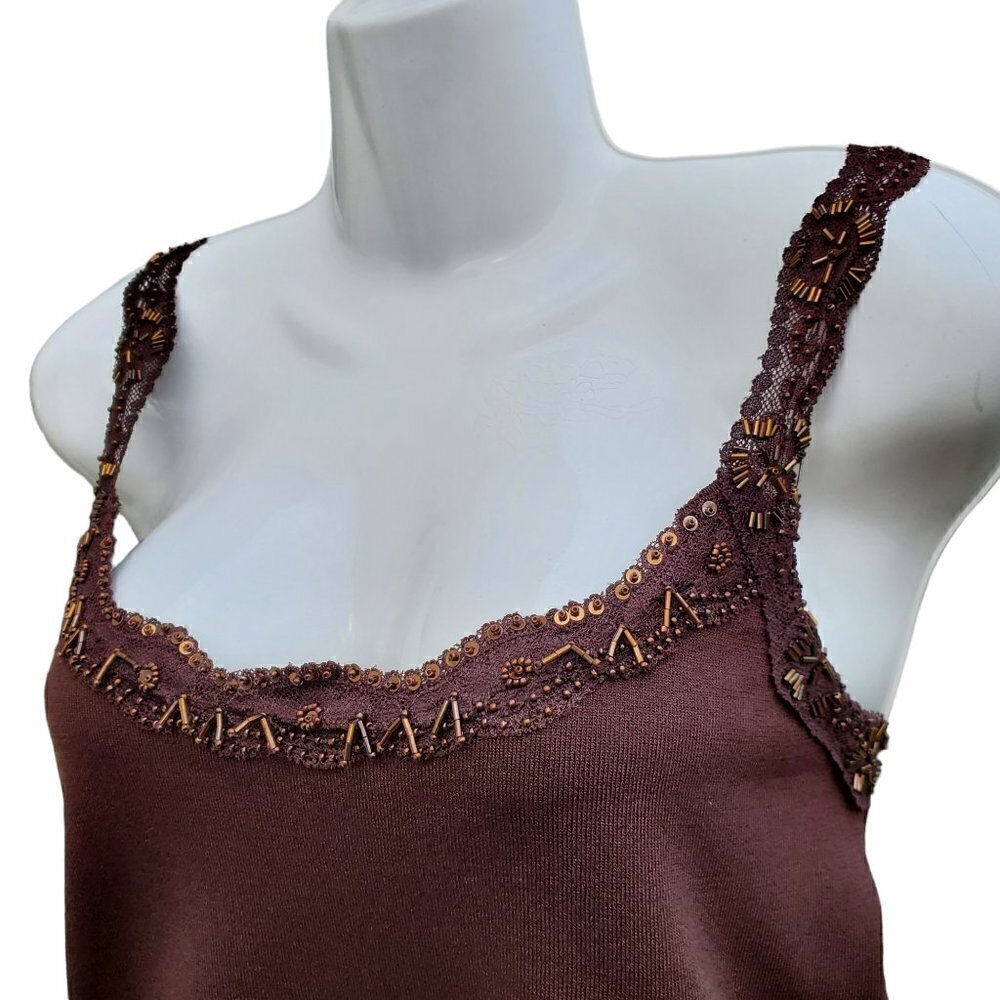 ALBERTO MAKALI EMBROIDERED TRIM TANK - Picture 2 of 6